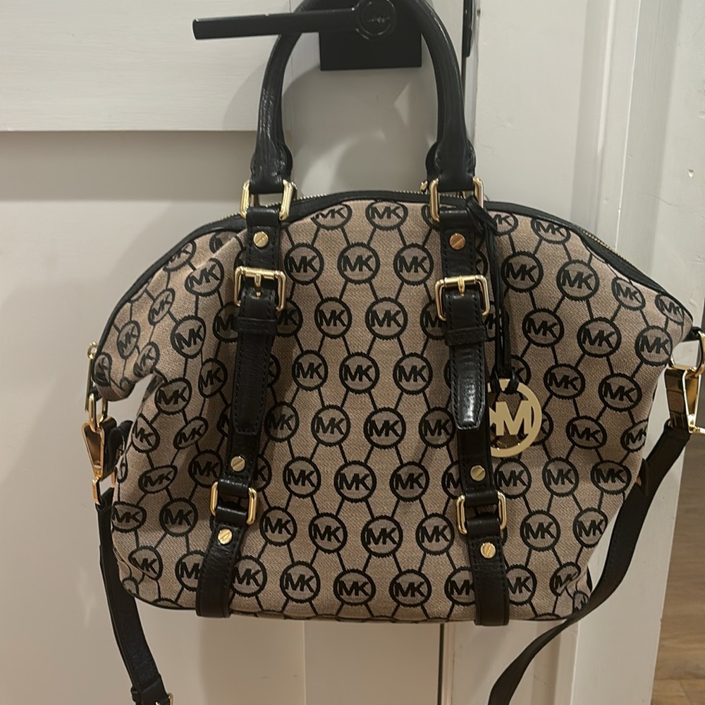 Michael Kors Belford Jacquard Tote Purse EUC - Picture 9 of 11